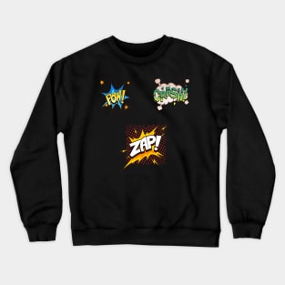 Comic Book Funny Sound Effects Pack Crewneck Sweatshirt